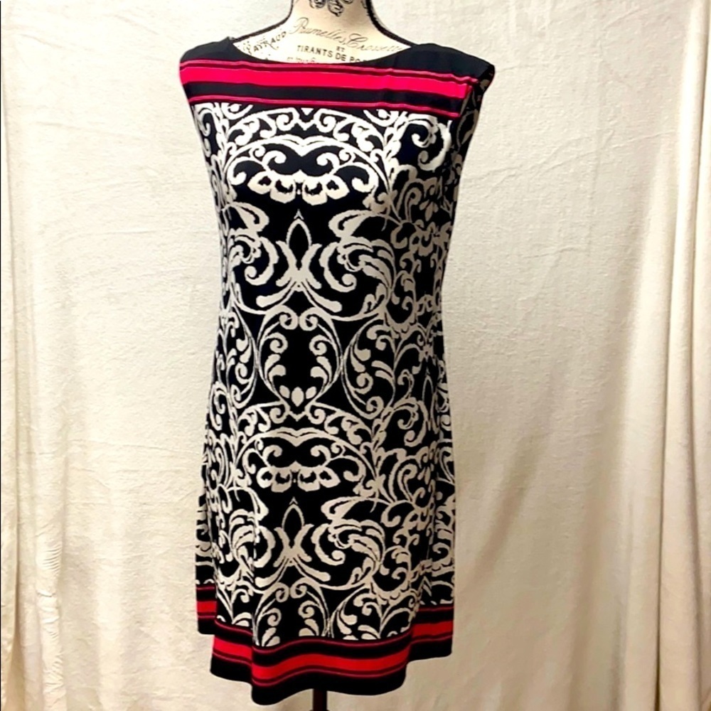 Jessica-Howard Dress , Sleeveless Print Sheath, M